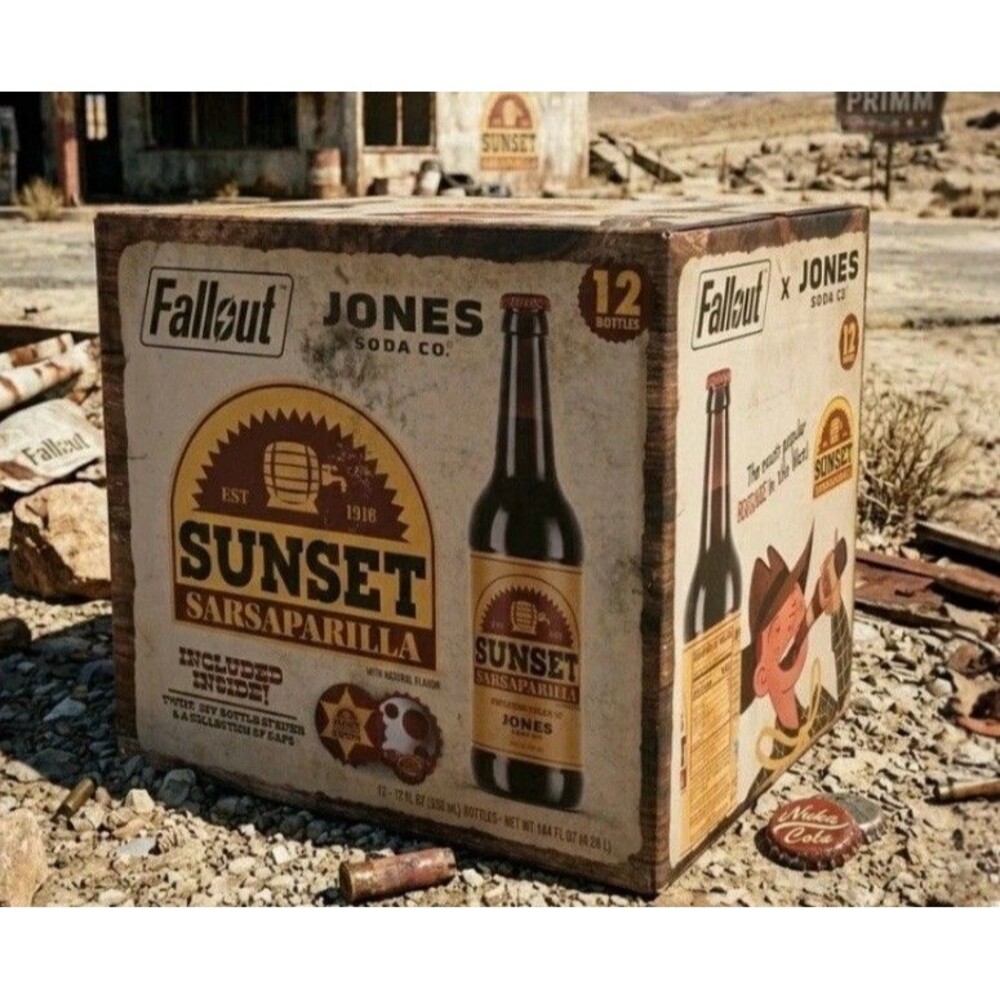 Collectible Fallout Sunset Sarsaparilla Jones Soda Vault-Tec Limited Edition
